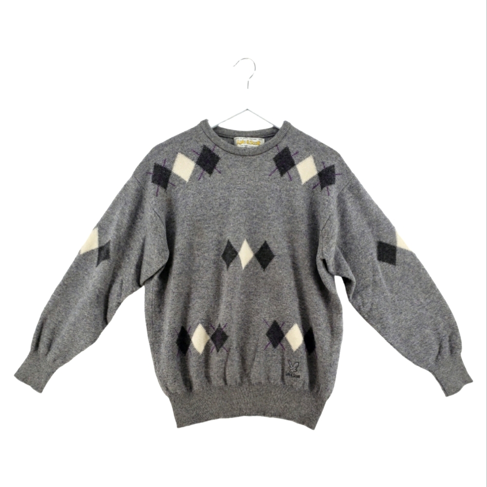 Lyle & Scott Vintage 100% Pure Lambswool Sweater Size 46  Scotland 90s Y2K